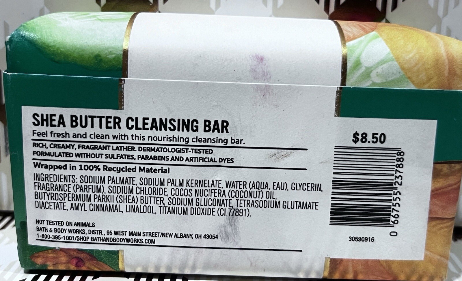 X1 CUCUMBER MELON Bath & Body Works Bar Shea Butter Cleansing Soap