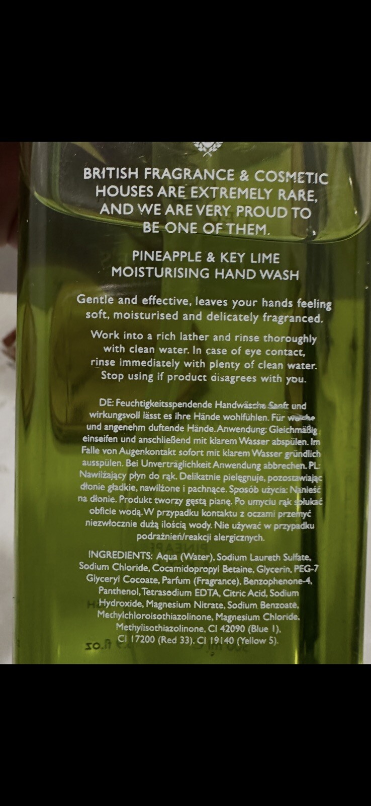 Pecksniff’s Hand Wash Pineapple Key Lime Limited Edition Hand Soap 500ml 16.9