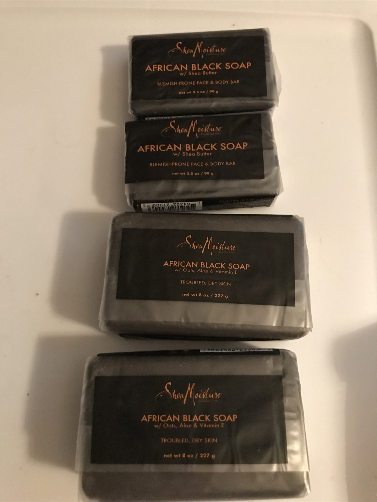 2 Shea Moisture African Black Soap Bar Soap 8oz Each 2 Shea Moisture 3.1oz