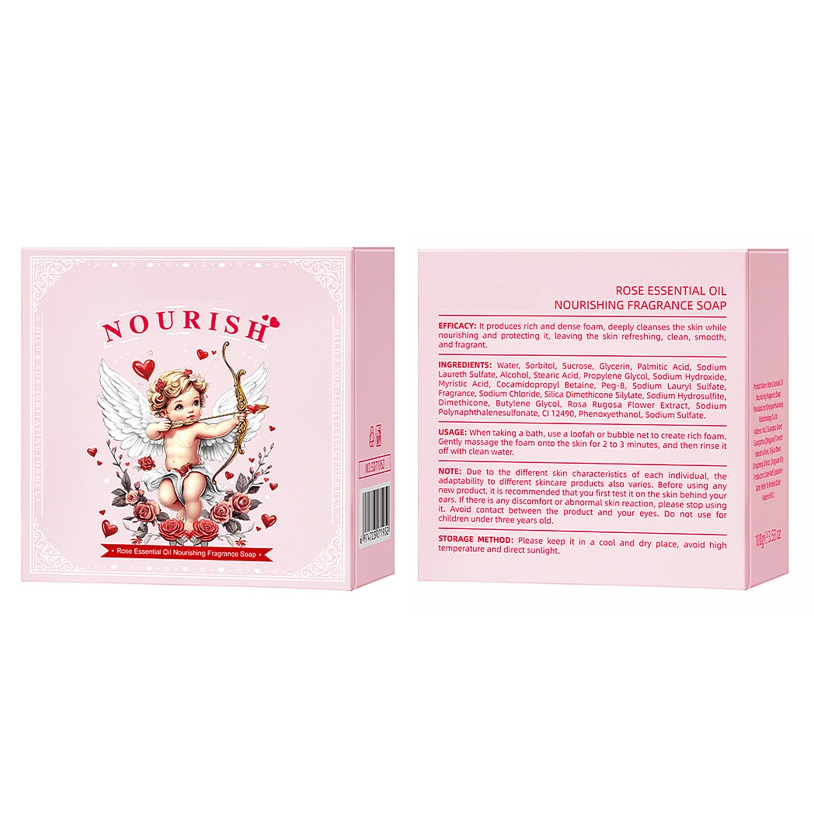 Women With Foaming Net Oil Control 100g Moisturizing Rose Essential Oil Soap