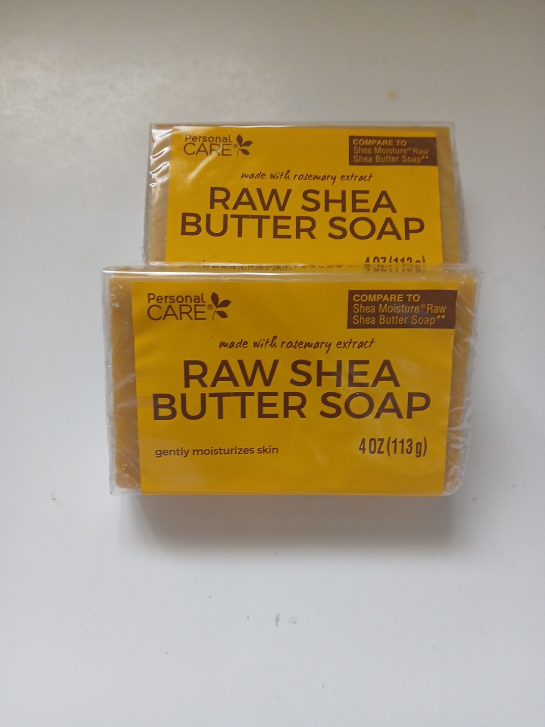 Raw Shea Butter Soap Moisturizes with Rosemary 4 oz Personal Care – Lot of 2