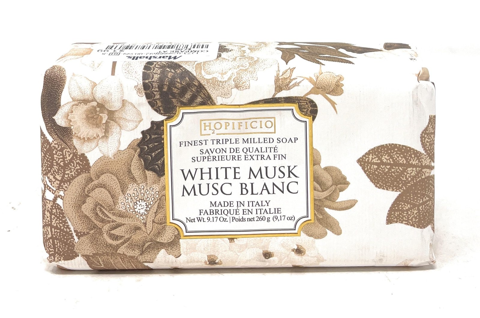 White Musk Triple Milled Italian Soap Bar 9.17 Oz