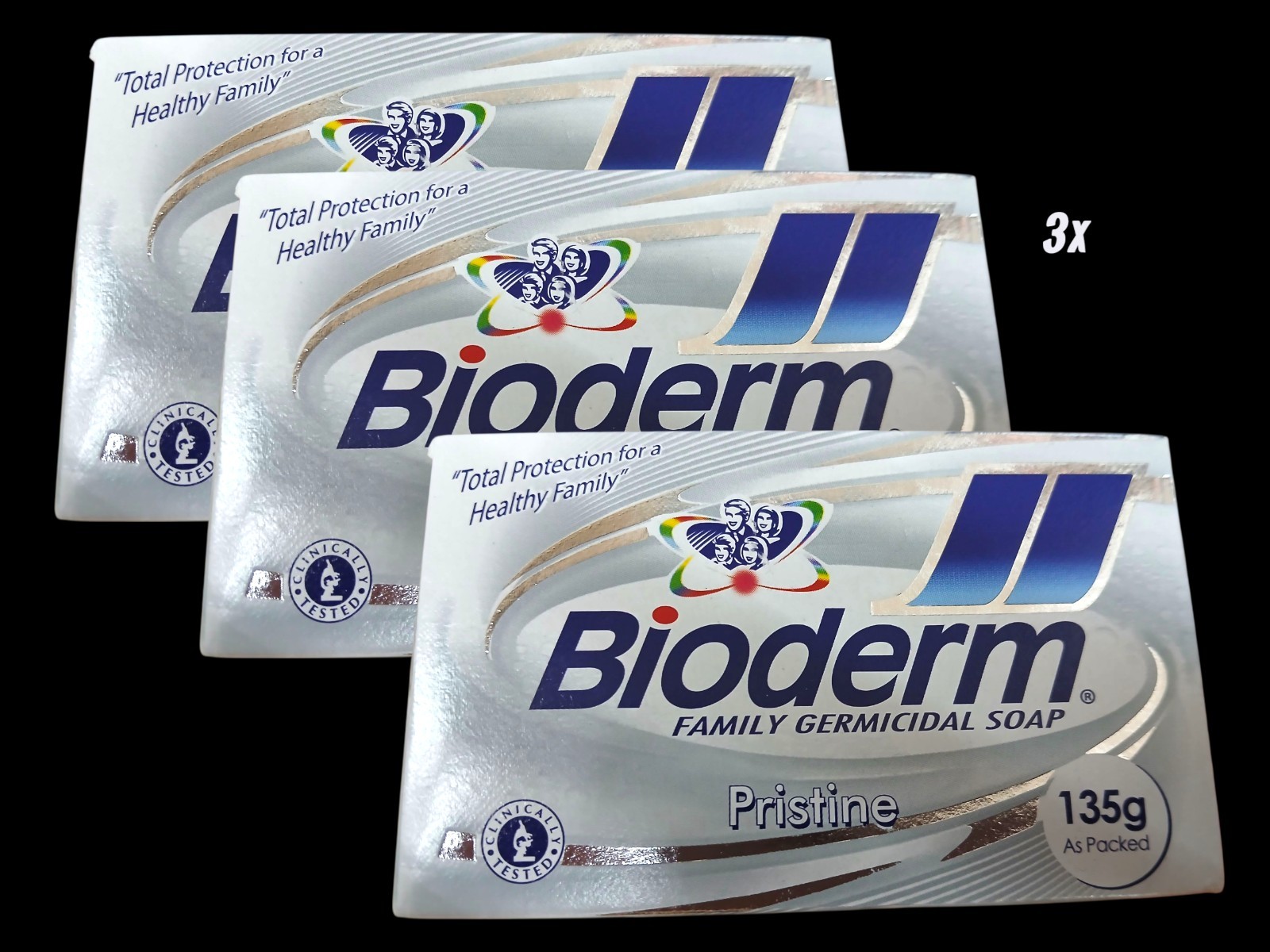 Bioderm Pristine Family Germicidal Soap 135g X 3