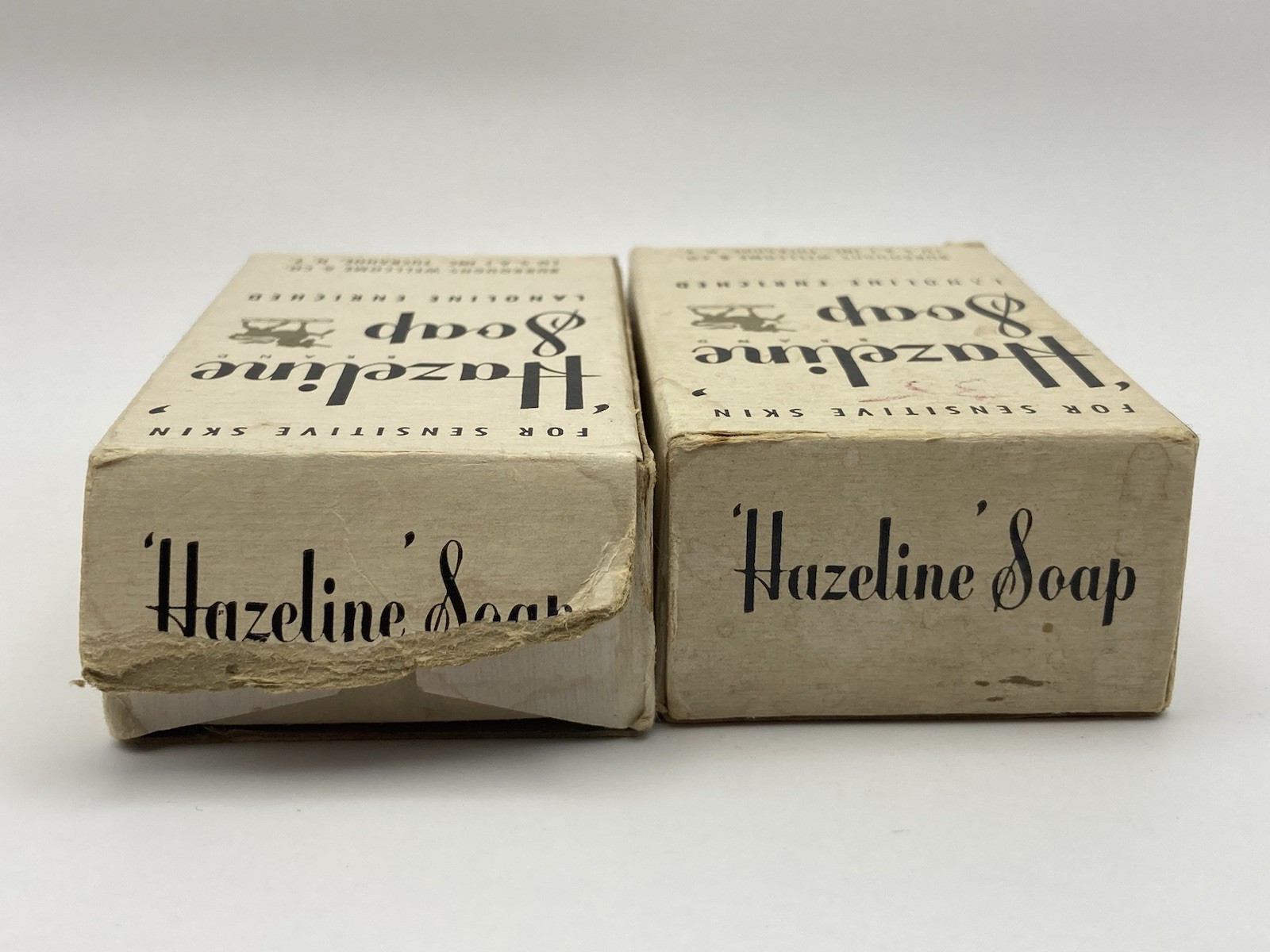 LOT of 2 – Vintage/Antique Hazeline Lanoline Soap Burroughs Wellcome & Co. NOS
