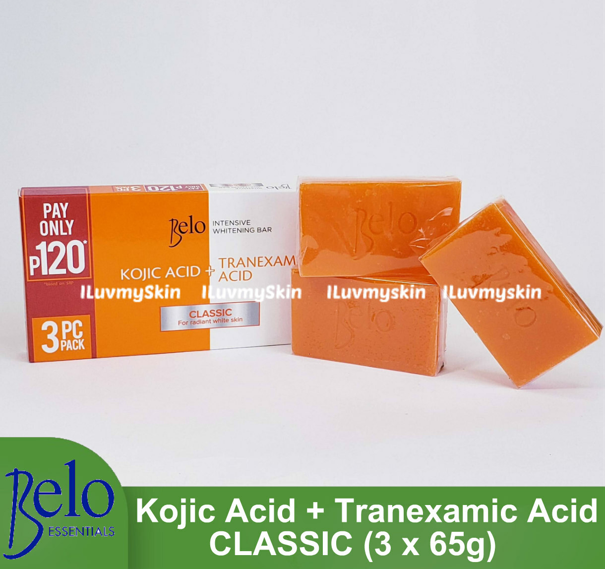 Belo Intensive Kojic & Tranexamic Acid Classic Soap (3 bars x 65g)