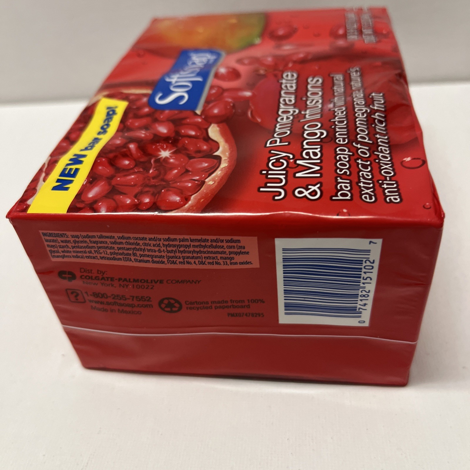 Softsoap Juicy Pomegranate & Mango Infusions Bar Soap- 4 PacK