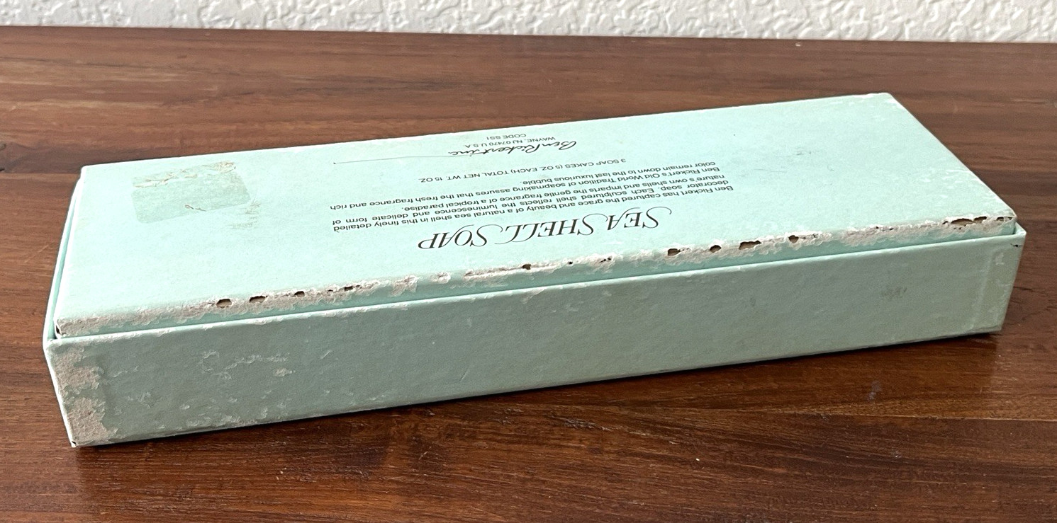 Vintage Blue Sea Shell Soap Ben Rickert Coastal Beach House Soap Set READ DESC