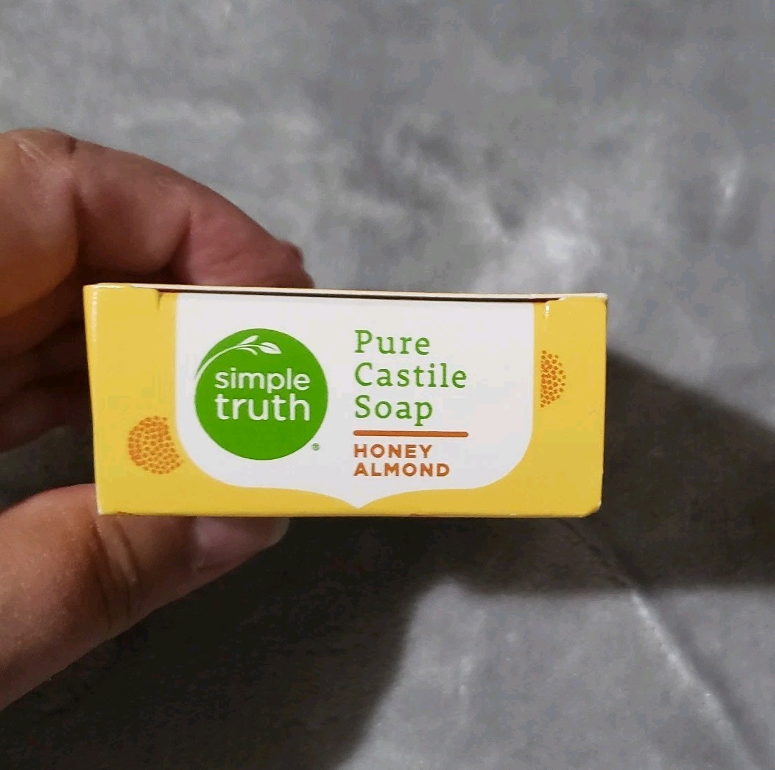 Simple Truth Pure Castille Soap Bar Honey & Almond Hypoallergenic Organic Oils