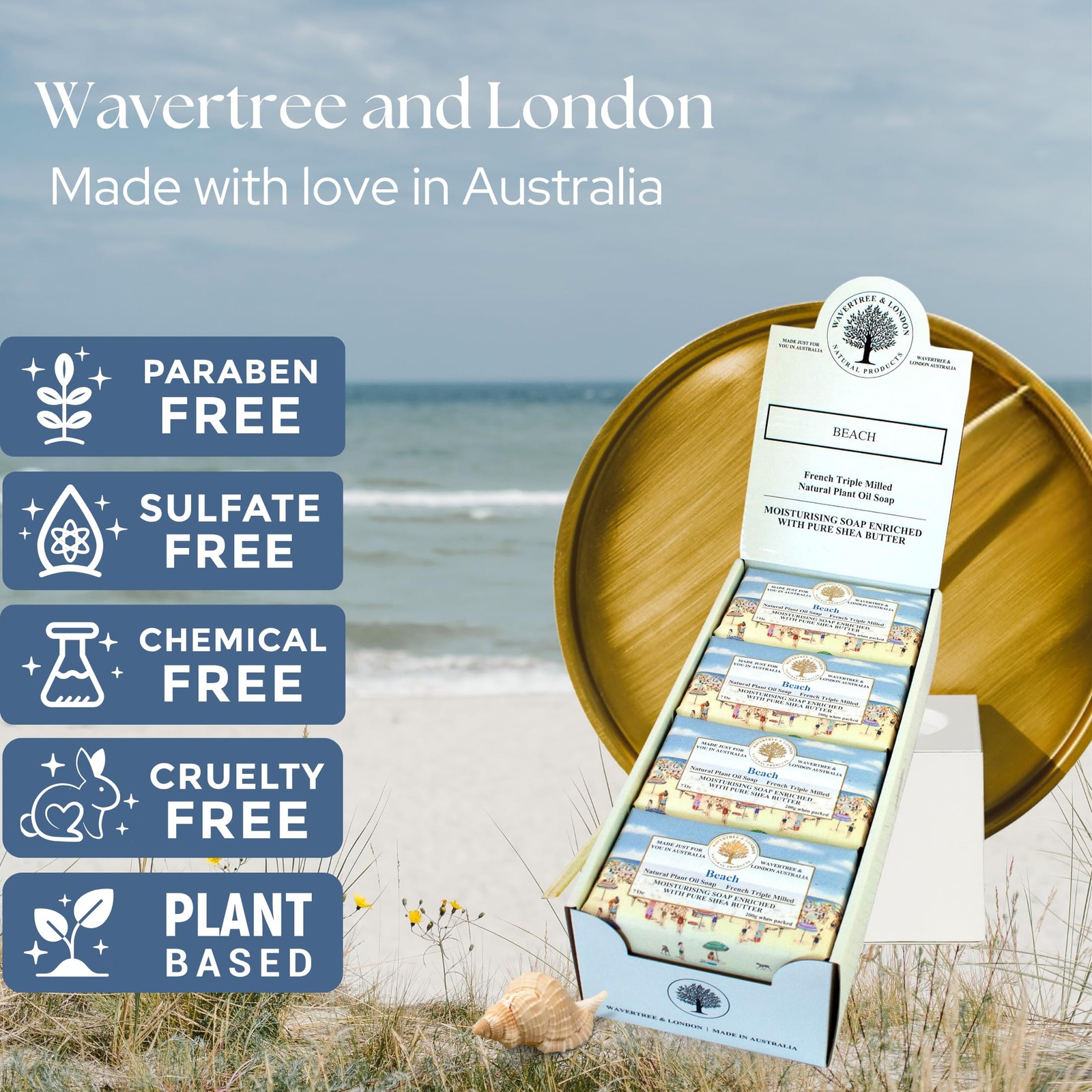 Wavertree and London Beach Scented Soap 8 Bars