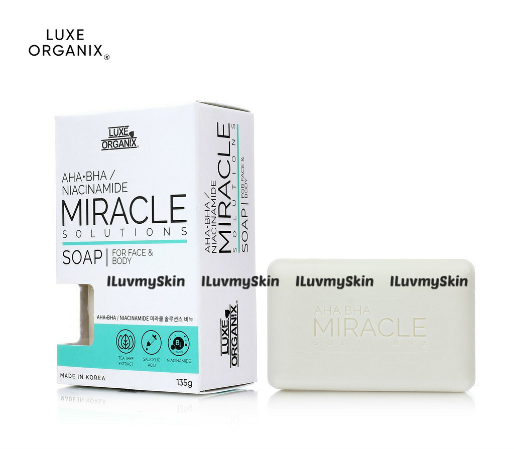 Luxe Organix Miracle Solutions Face and Body Soap 135g