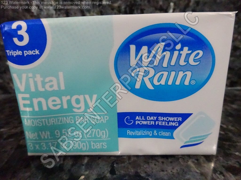 30 White Rain VITAL ENERGY Bar Soap 3.17 oz. Moisturizing Bars (10 packs of 3)