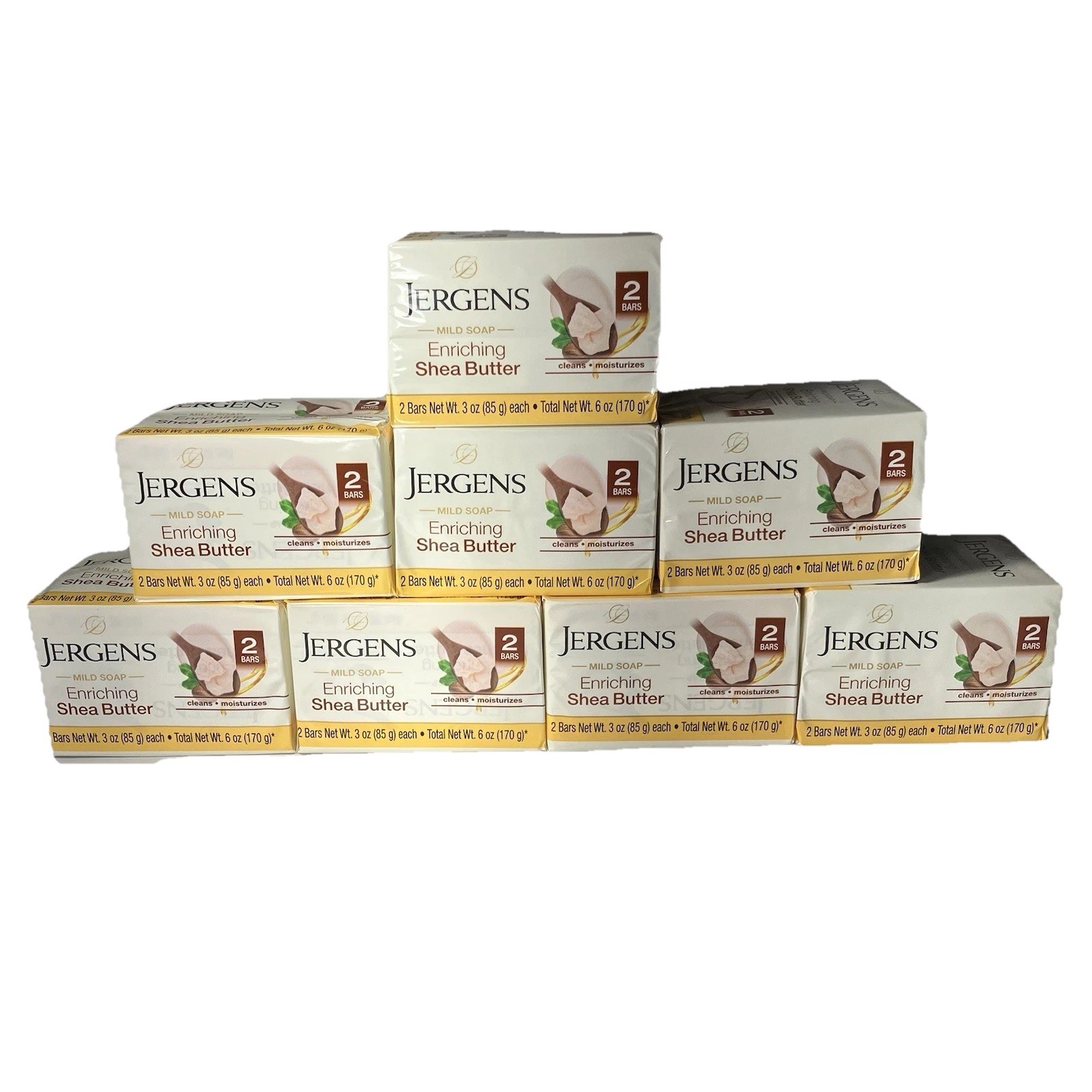 Jergens Mild Soap Enriching Shea Butter Bar Soap (3 Oz) Bath & Body Bar 16 Pack