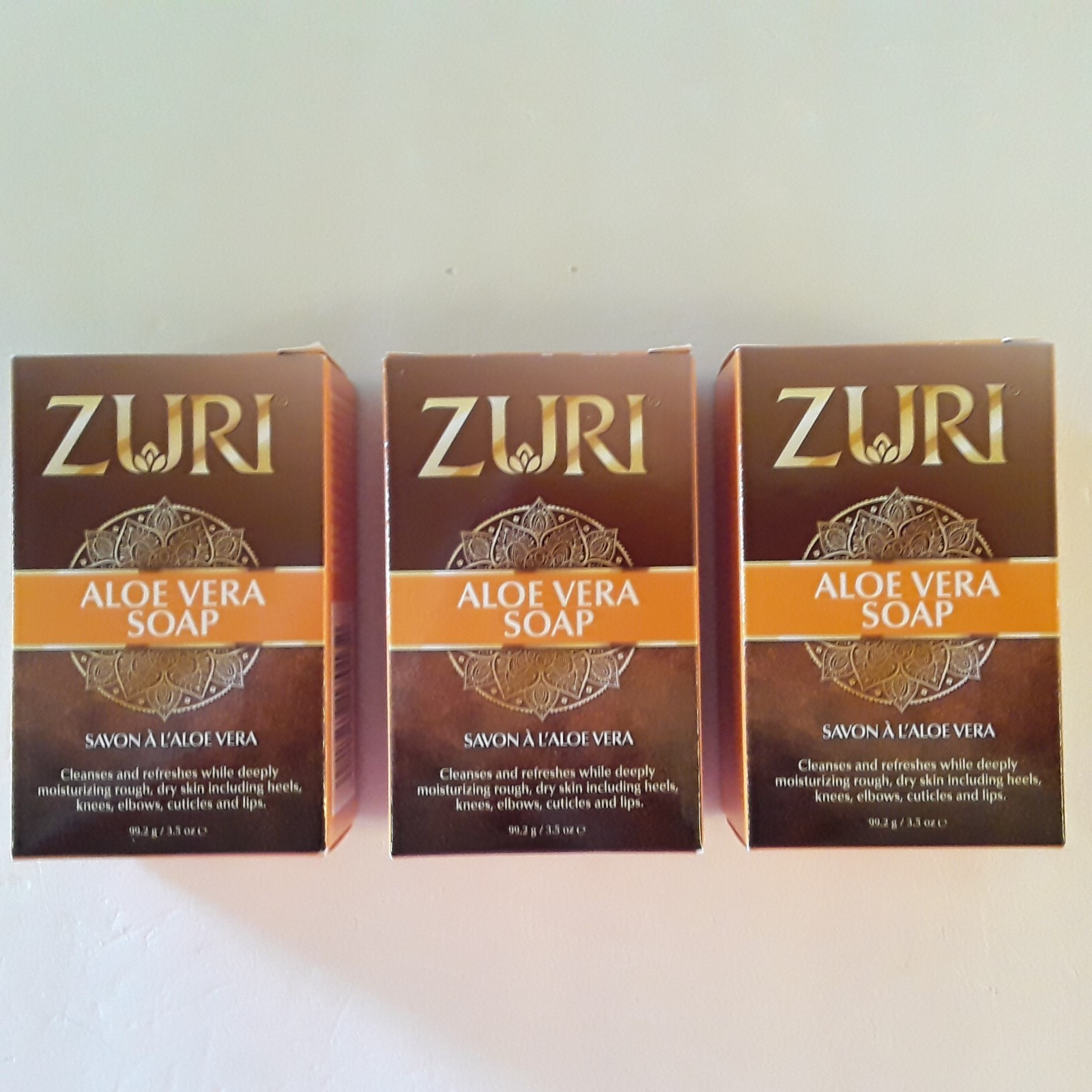 Aloe Vera Soap, Zuri Lot of 3 – 3.5oz Bars, Deeply Moisturizing Rough Dry Skin