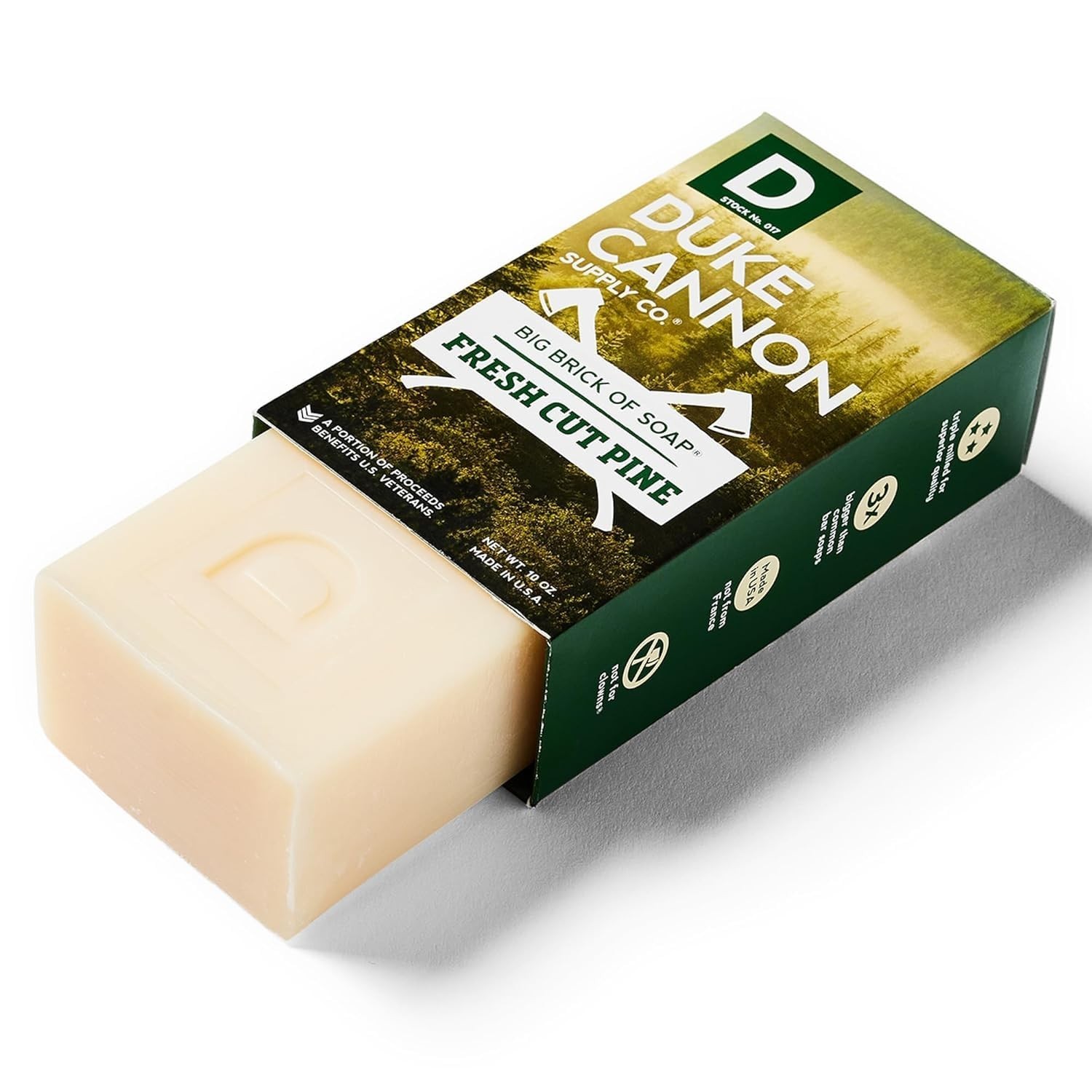 Big Brick of Soap for Men – Fresh Cut Pine Scent, Extra Large 10 oz Bars, Par…