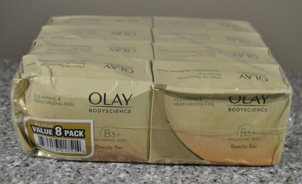 Olay Body Science B3 Niacinamide + Vitamin C Beauty Bar Soap 8-PACK New Sealed