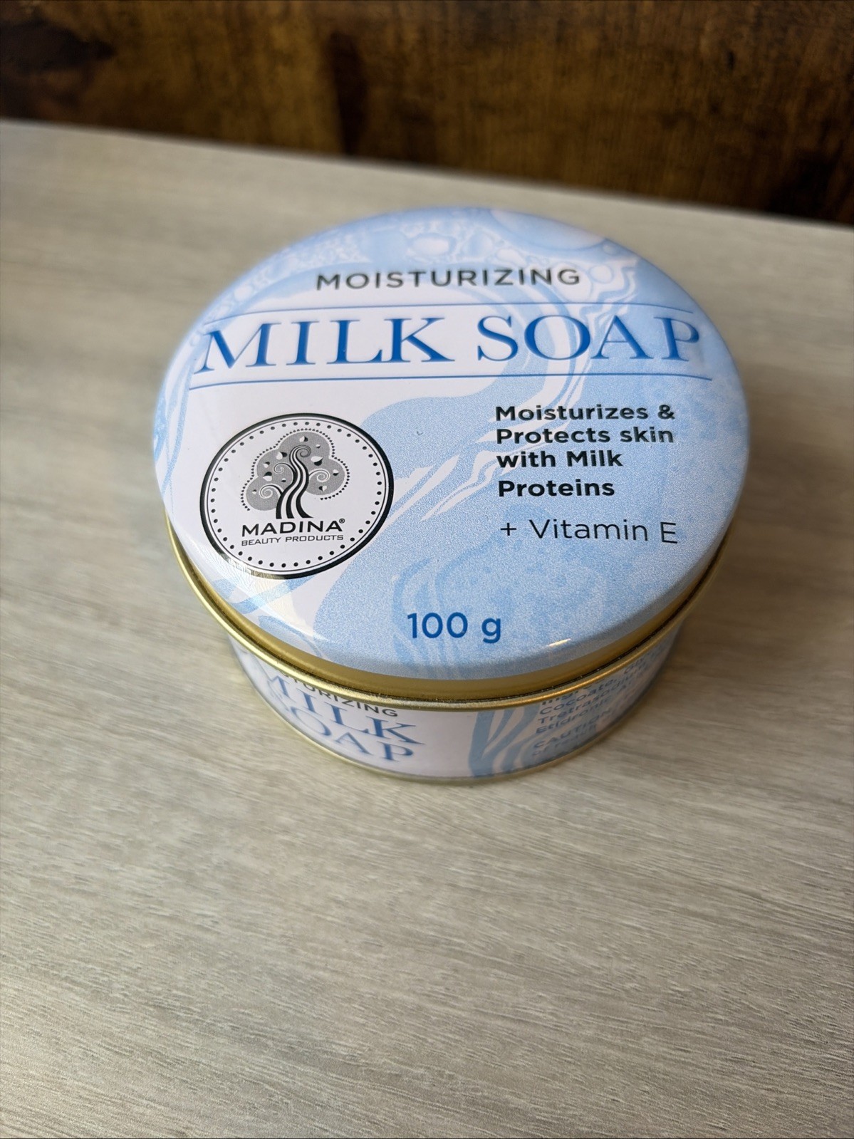 Madina Moisturizing Milk Soap With Milk Proteins And Vitamin E 100 G Bar