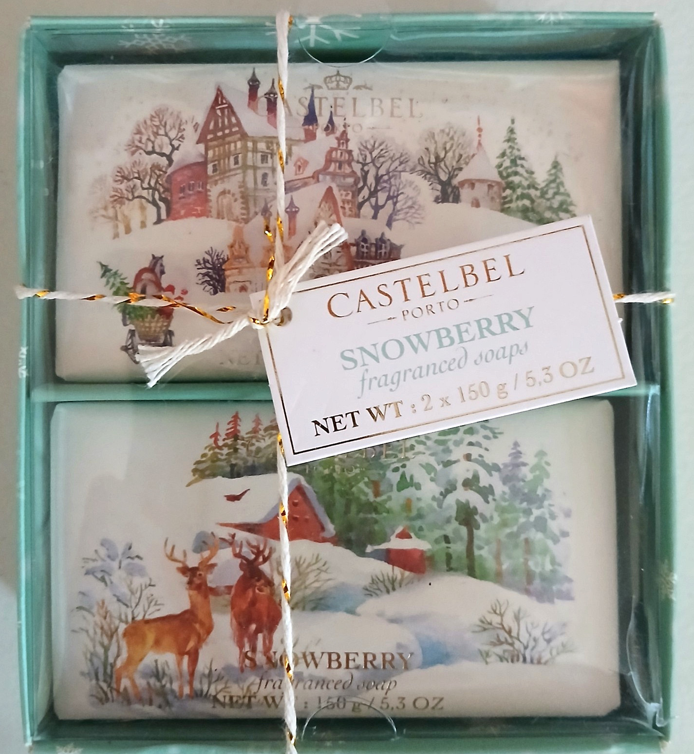Castelbel Porto Snowberry Fragrance Bar Soap 3.5 oz ea Limited Ed. Portugal Gift