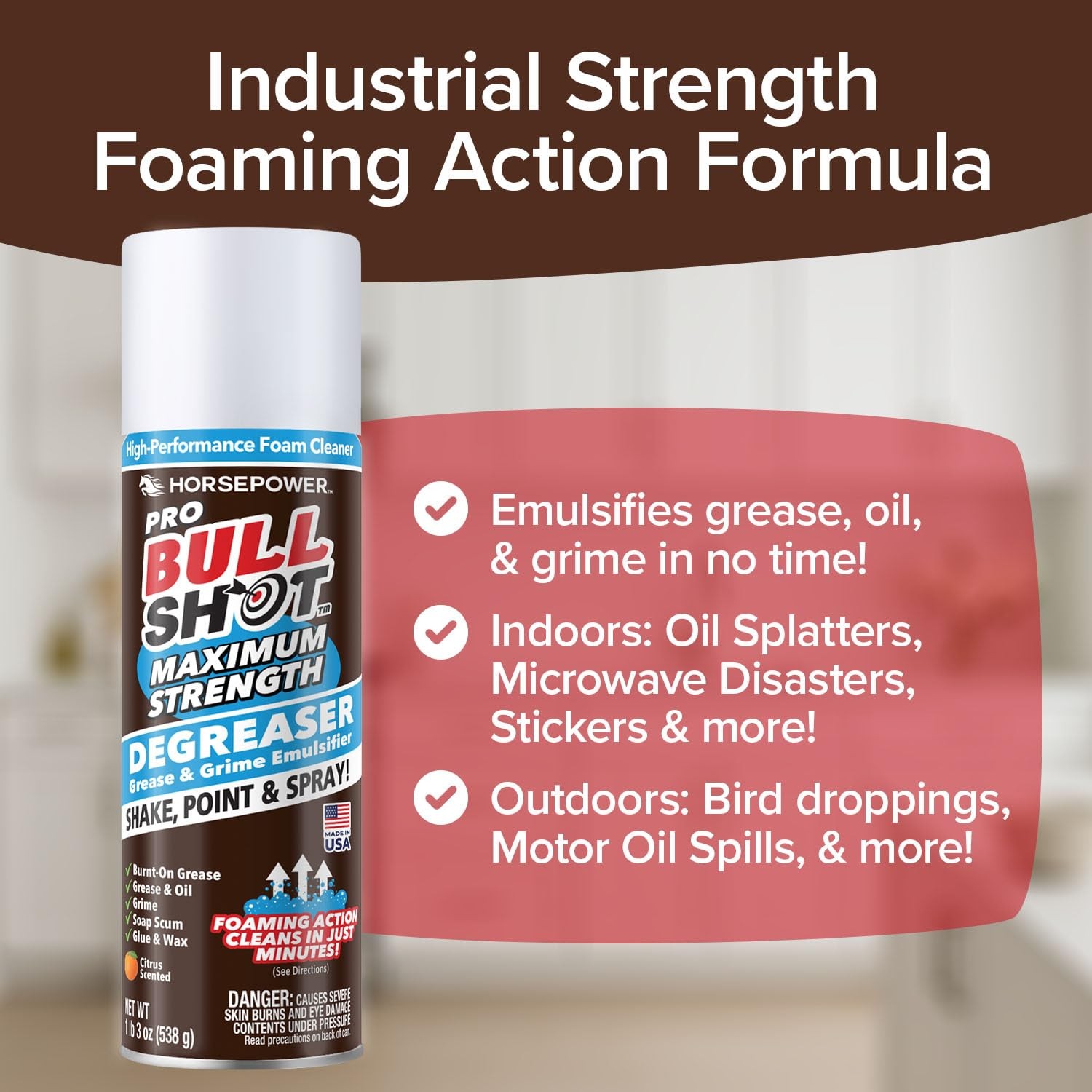 Bull Shot Degreaser Pro MAX Super-Concentrated Foaming Cleaner AS Degreaser