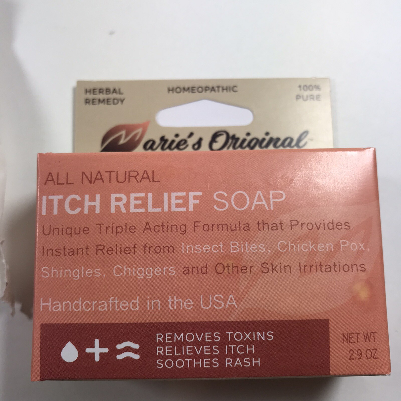 2 Bars Marie Original Itch Relief Soap All Natural Relief Insect Bites IMPERFECT
