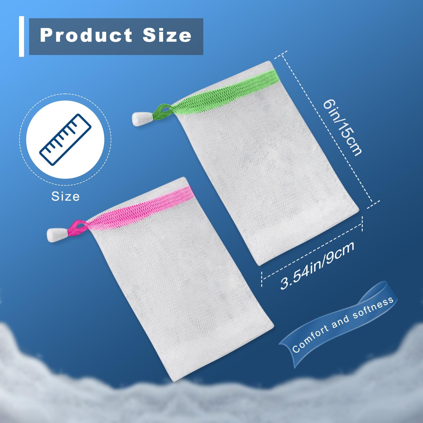 Lagincig 20PCS Soap Bag – Bar Pouch 1 Count (Pack of 20), Multicolor