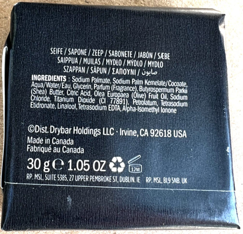 Lot of 12 Drybar Soap Replenishing Body Bar Aloft Hotels 1.05oz Bars Travel Size