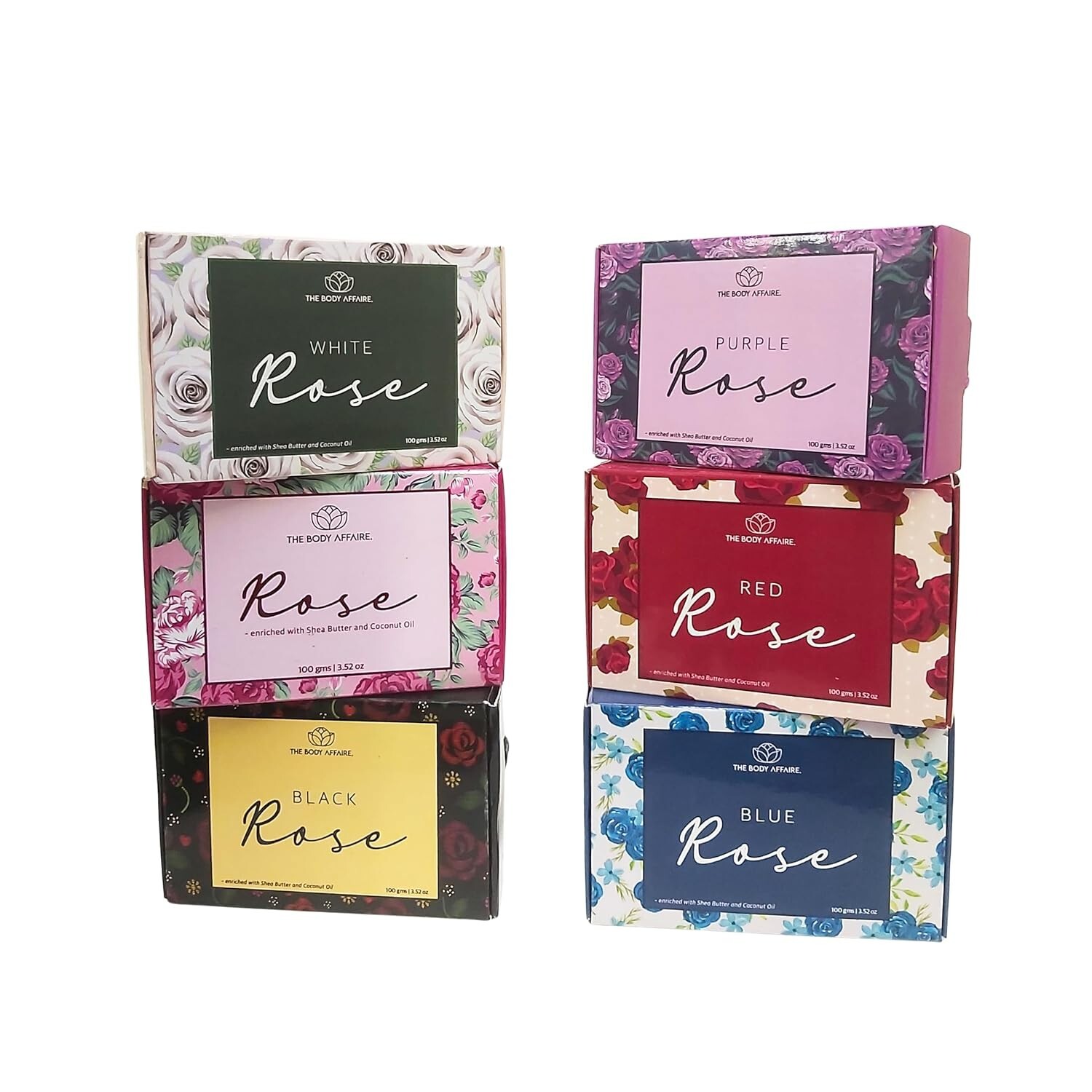 FORGANIK Handmade Soap by The Body Affaire PACK OF 6 VARIETY OF ROSE 600 GM