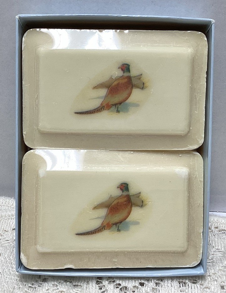 Vintage Katherine Gray Soap 2 bars ~ Hunting Fowl Pheasants