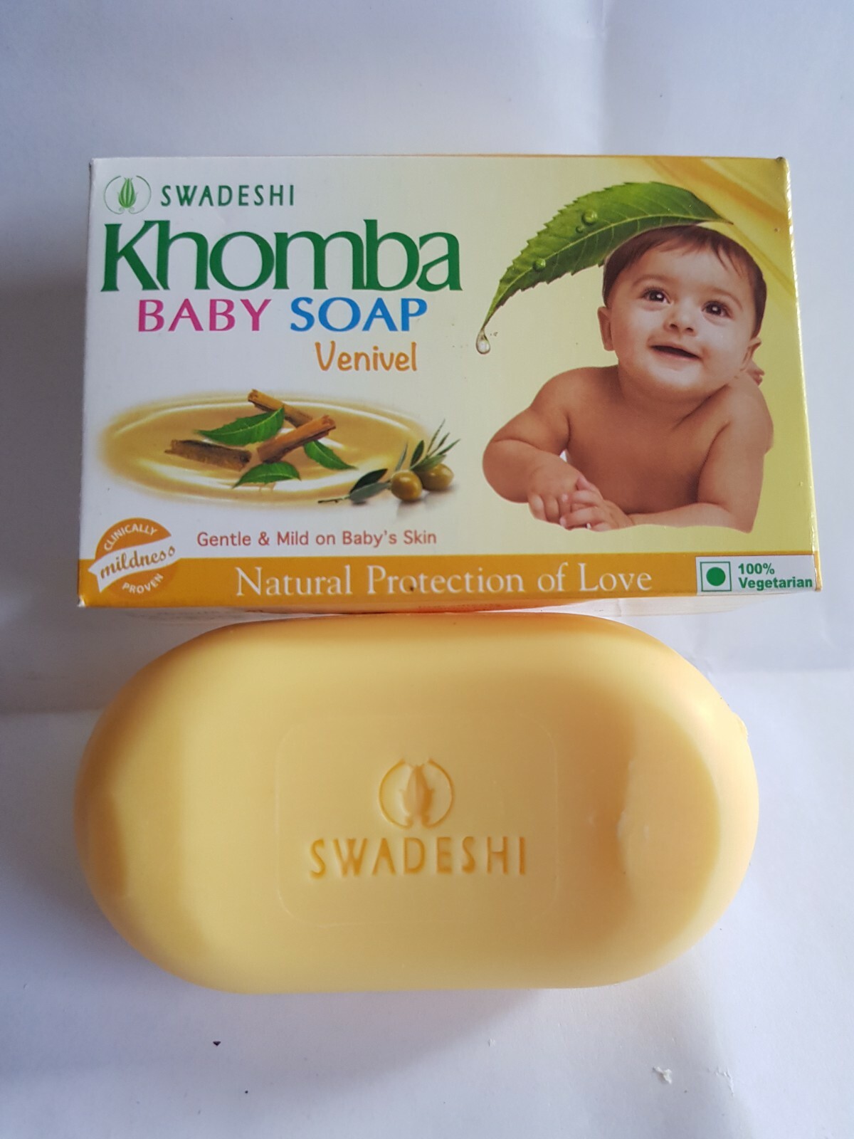 SWADESHI Khomba BABY Soap Venivel (90g x 5 pack) Natural Protection of Love