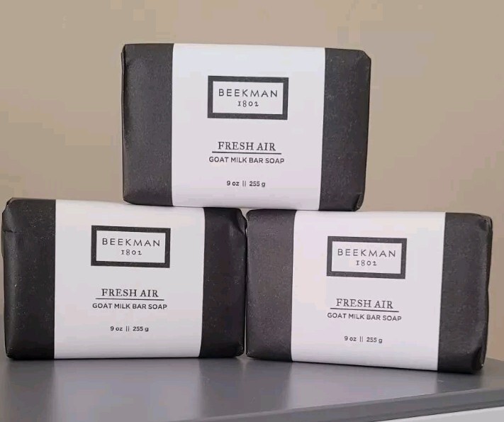 Beekman 1802 ~ Fresh Air Goat Milk Soap 3 Bars 9 oz each