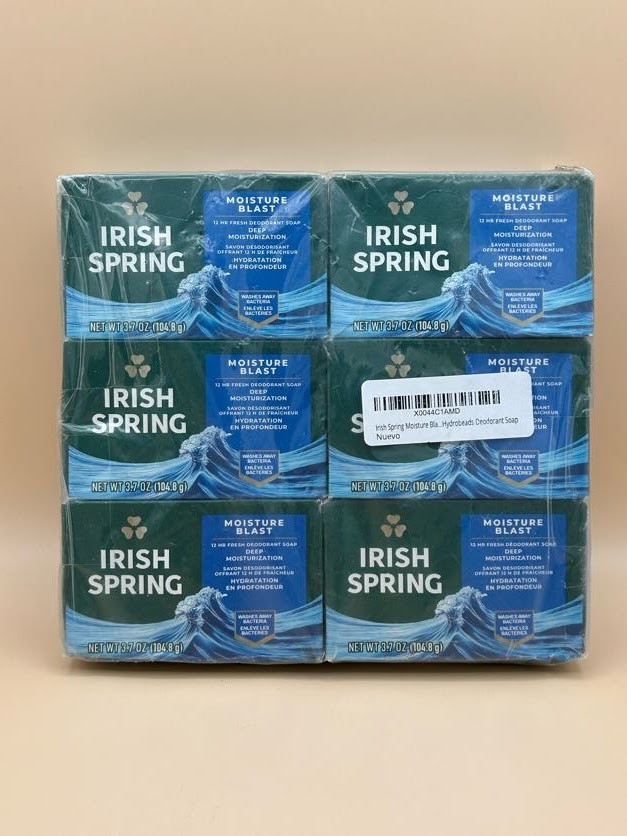 Irish Spring Moisture Blast Soap 3.7oz Bar – 6 Bars Total