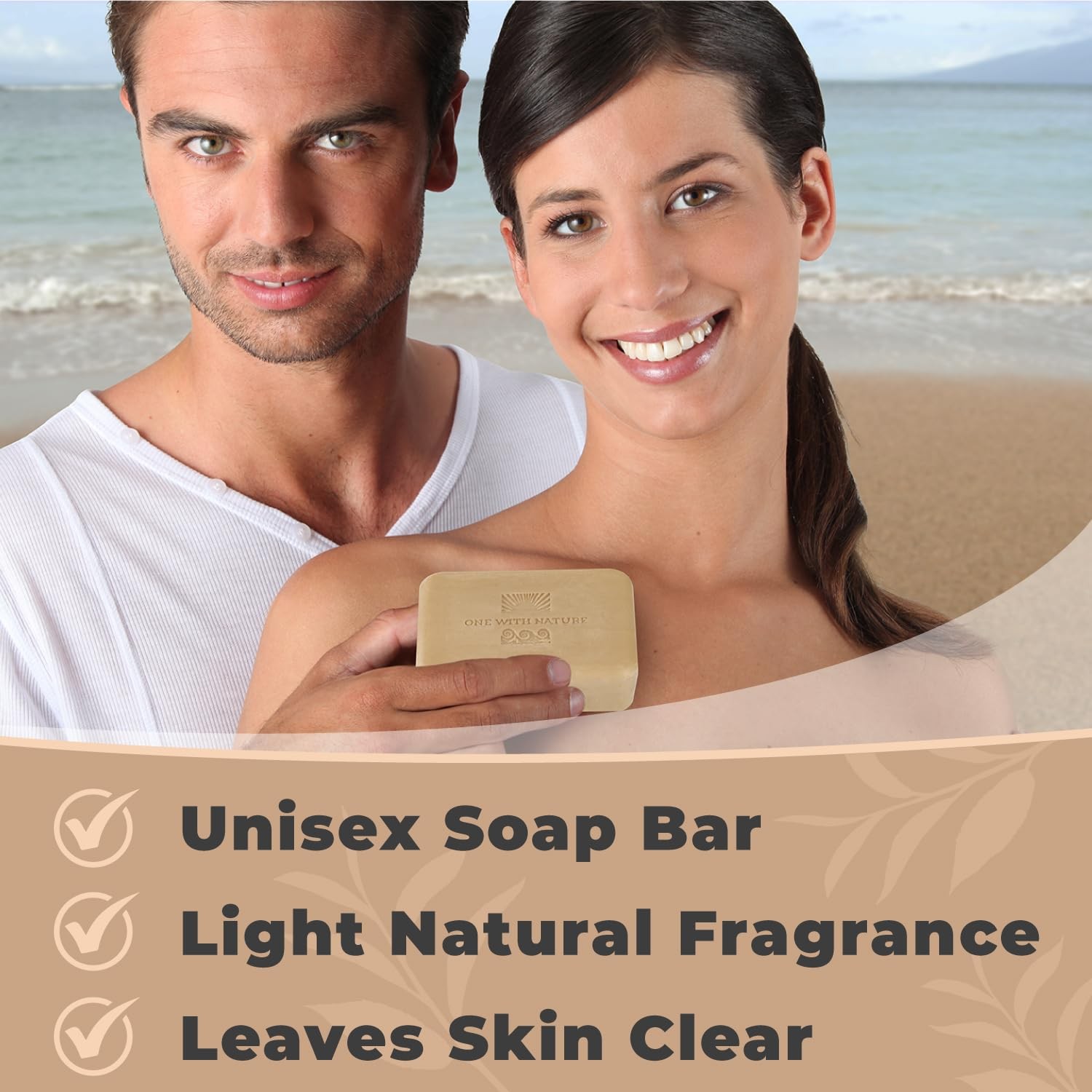 One With Nature Dead Sea Salt Shea Butter Soap 4oz 3Pk-Dead Sea Salt for Face