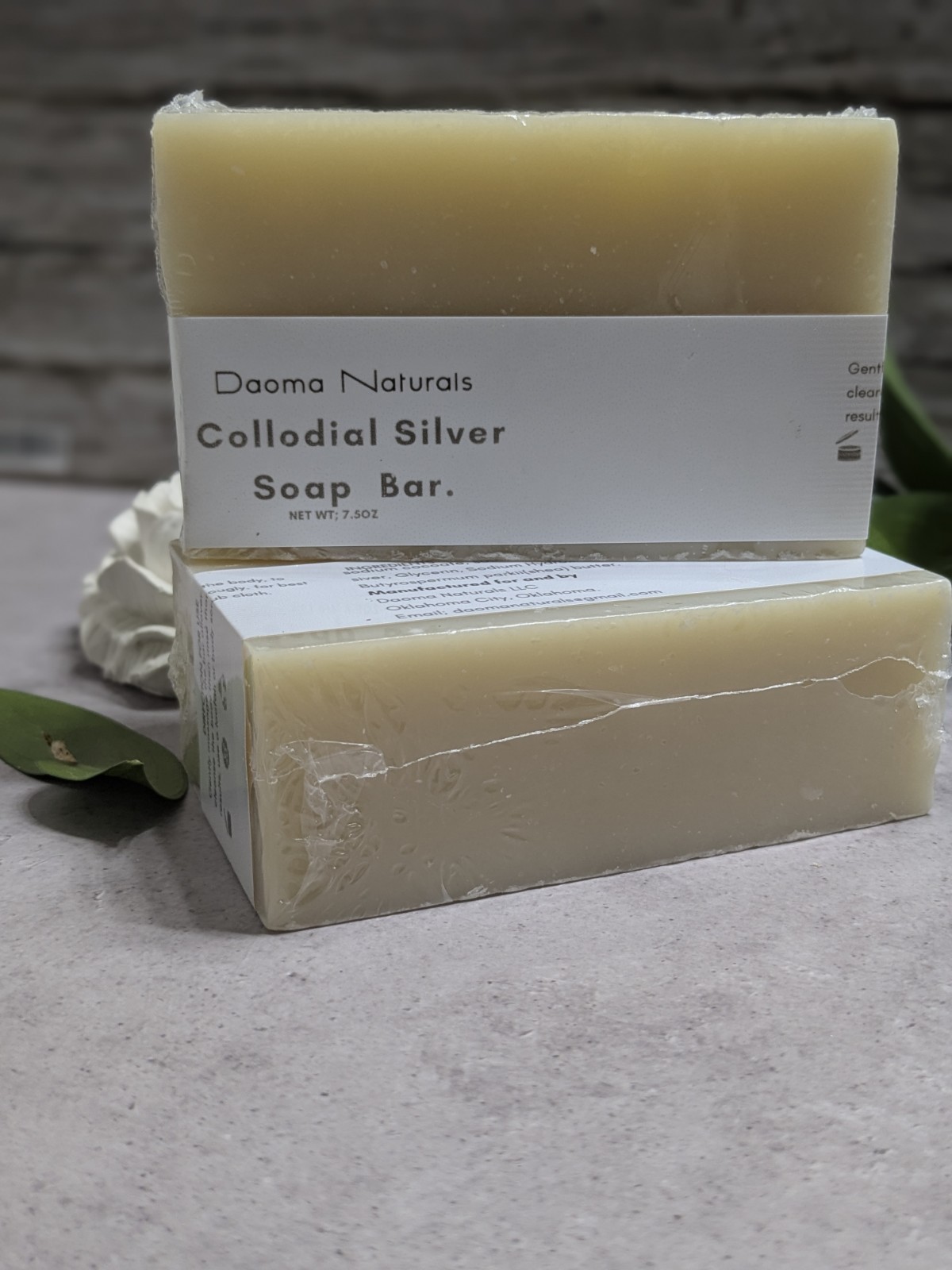 Daoma Naturals Colloidal Silver Beige Rectangular Bar Soap 7.5 oz Unisex Body