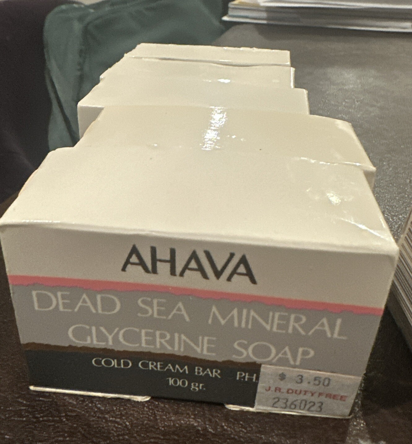 AHAVA lot of 6 Dead Sea Mineral (5) Glycerine soap 100g. each Israel 1 Salt Soap