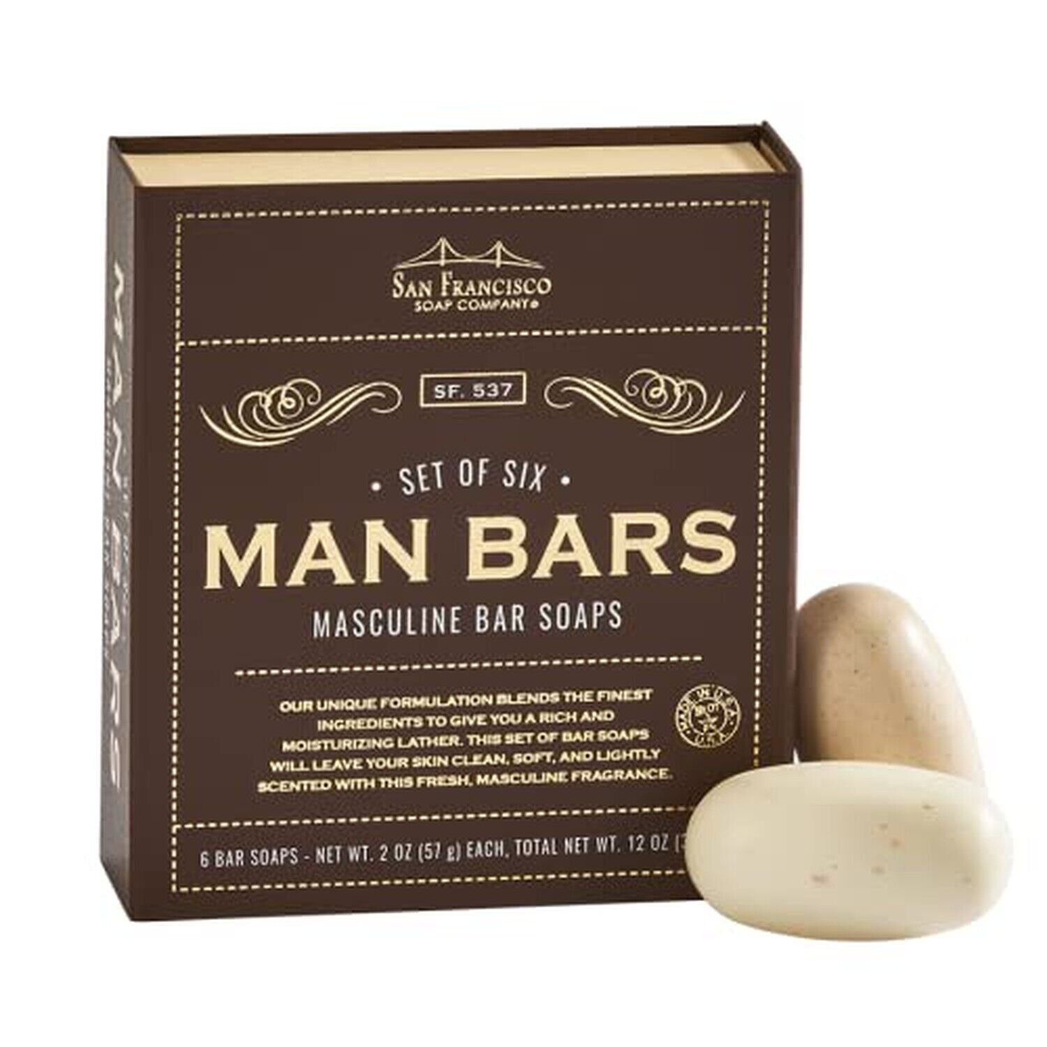 San Francisco Soap,Men Soap Gift Set | 6 Piece Man Bar Gift Set Natural Manly…