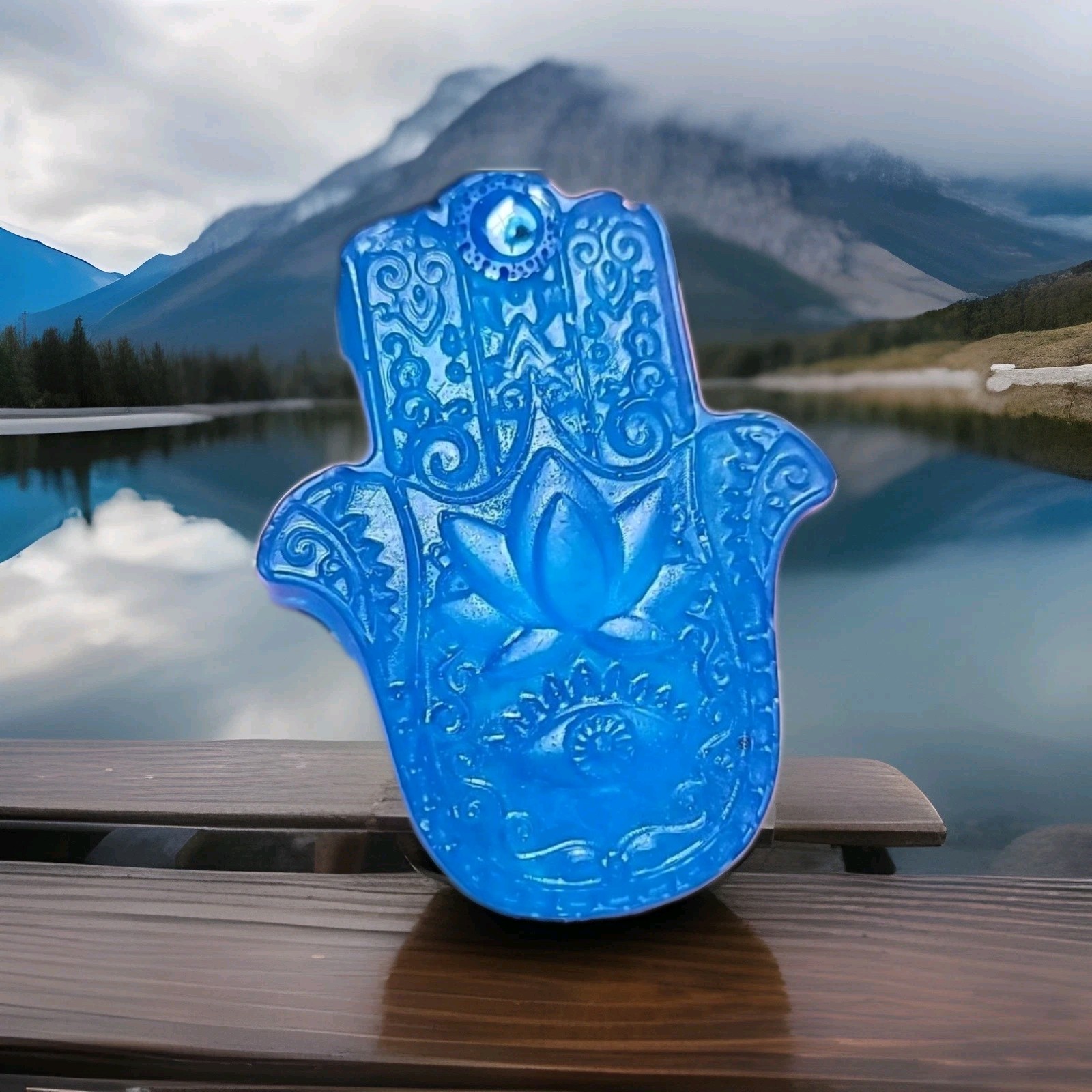 Hamsa Protection: Spiritual Artisanal Handcrafted Soap bar, Mediterranean flair