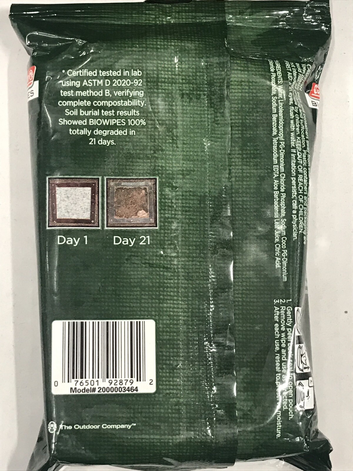 Coleman Bio Wipes 30 Disposable Wipes Large 8”x 10” (Pack of 4), 120 Total Wipes