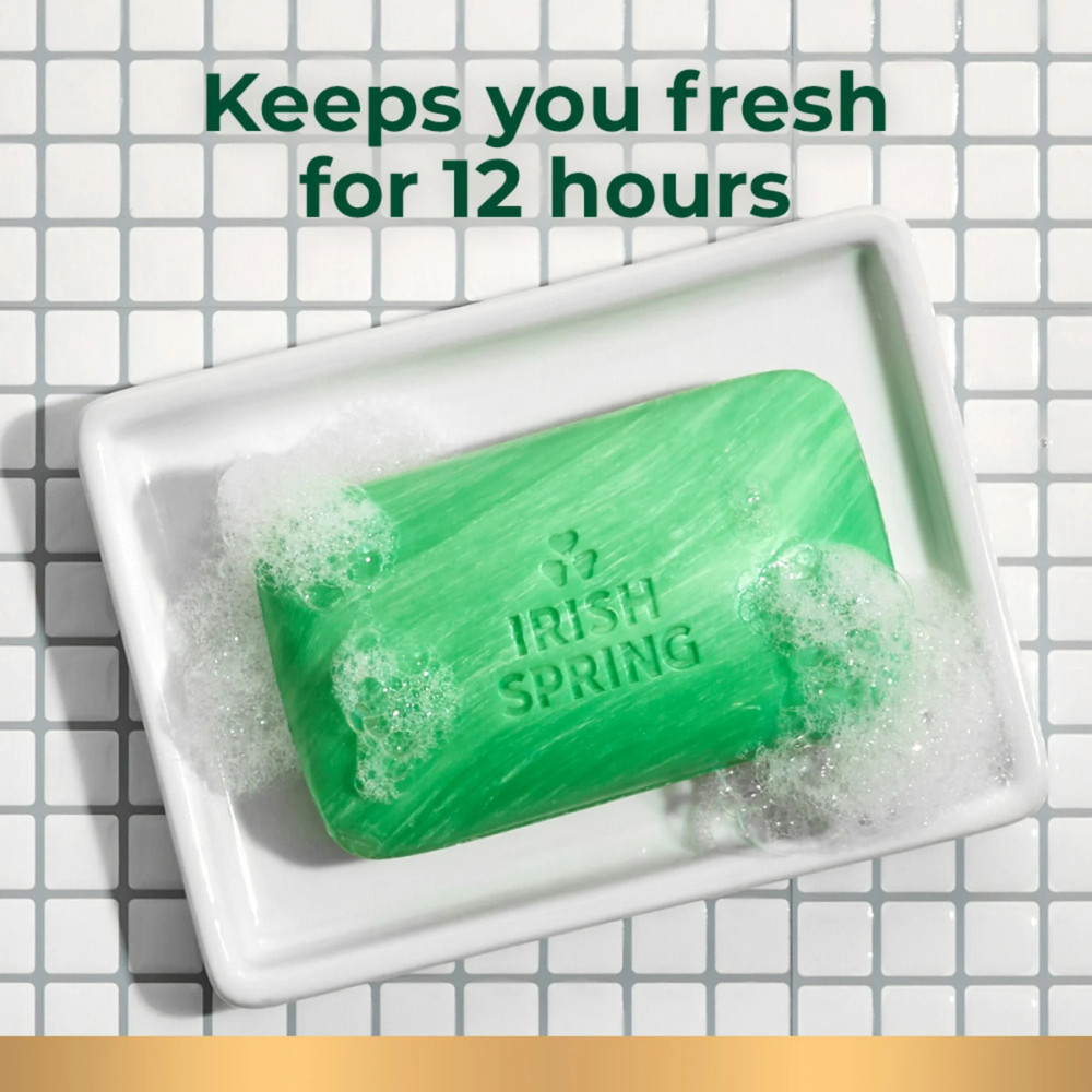 Irish Spring Bar Soap for Men, Original Clean Mens Bar Soap, 12Pack, 3.7 Oz Blue