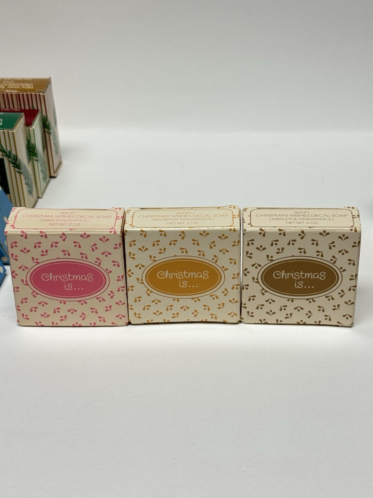 Huge Lot Of Vintage Christmas Avon Decorative Bars Of Soap NIB