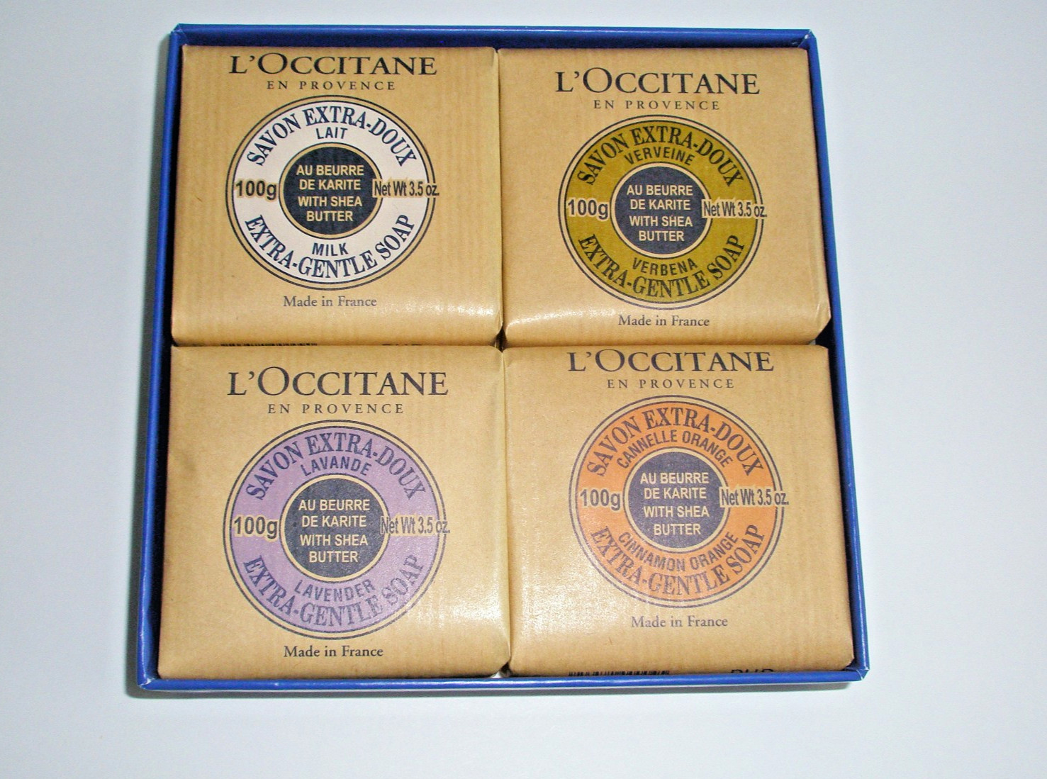 L’Occitane en Provence Extra Gentle Soap Lot of 4 3.5 oz Lavender Verbena Milk +