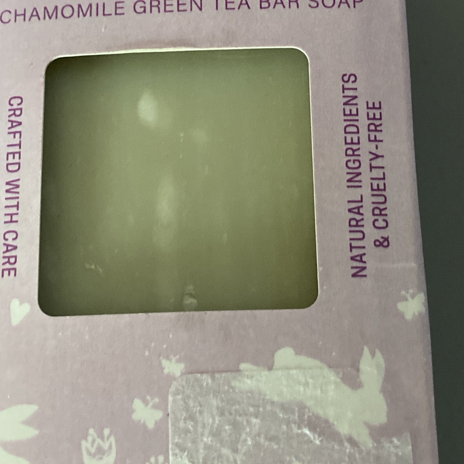 Easter Bunny Soap Bar 10oz Chamomile Green Tea USA Handmade Bunny Tails
