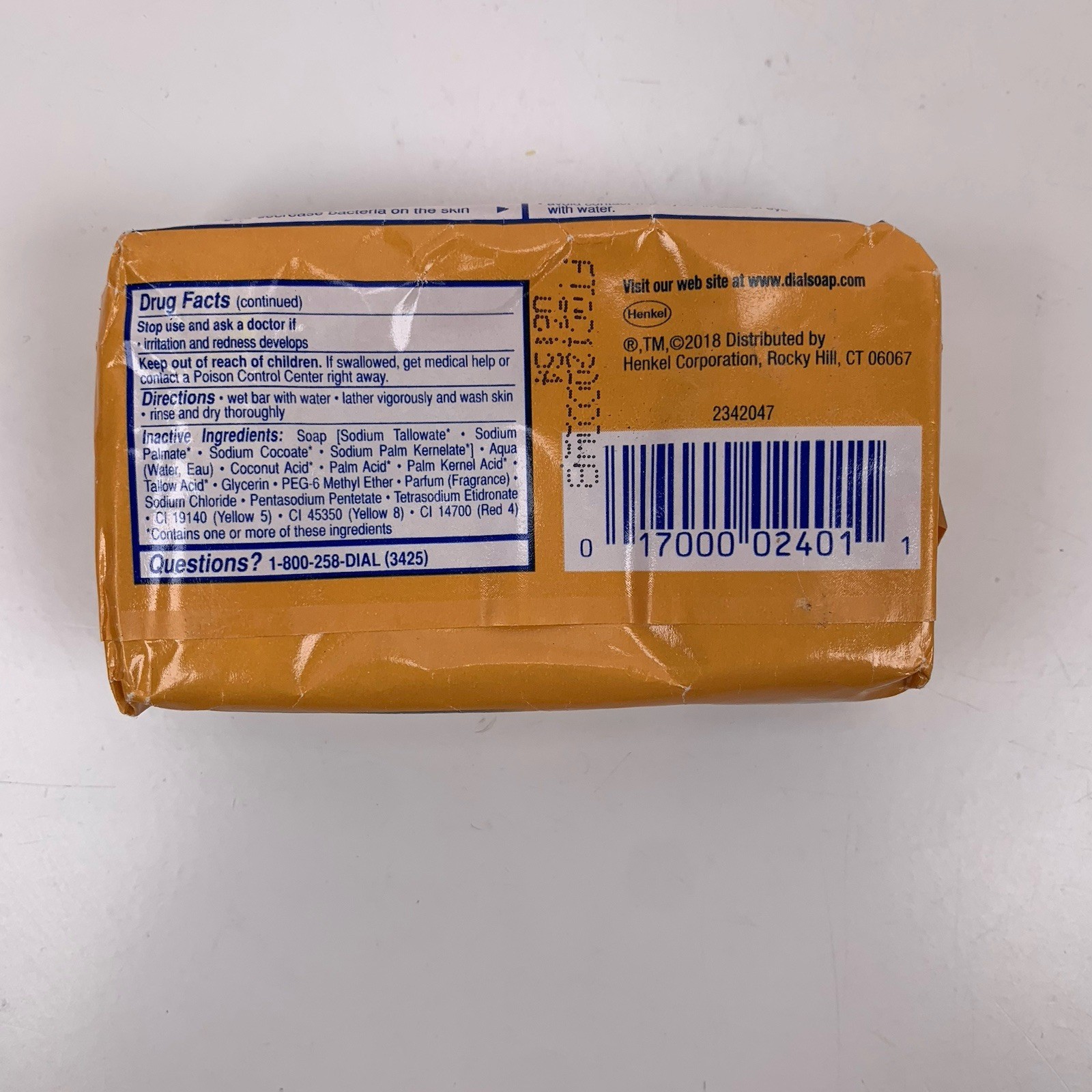 7 Dial Gold Antibacterial Deodorant Bar Soap 4 oz Non Drying Old Formula Sealed