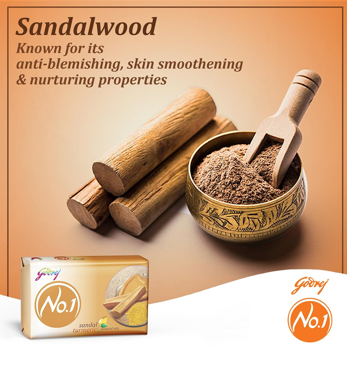 , Sandal No. 1 Soap, 125 Gram