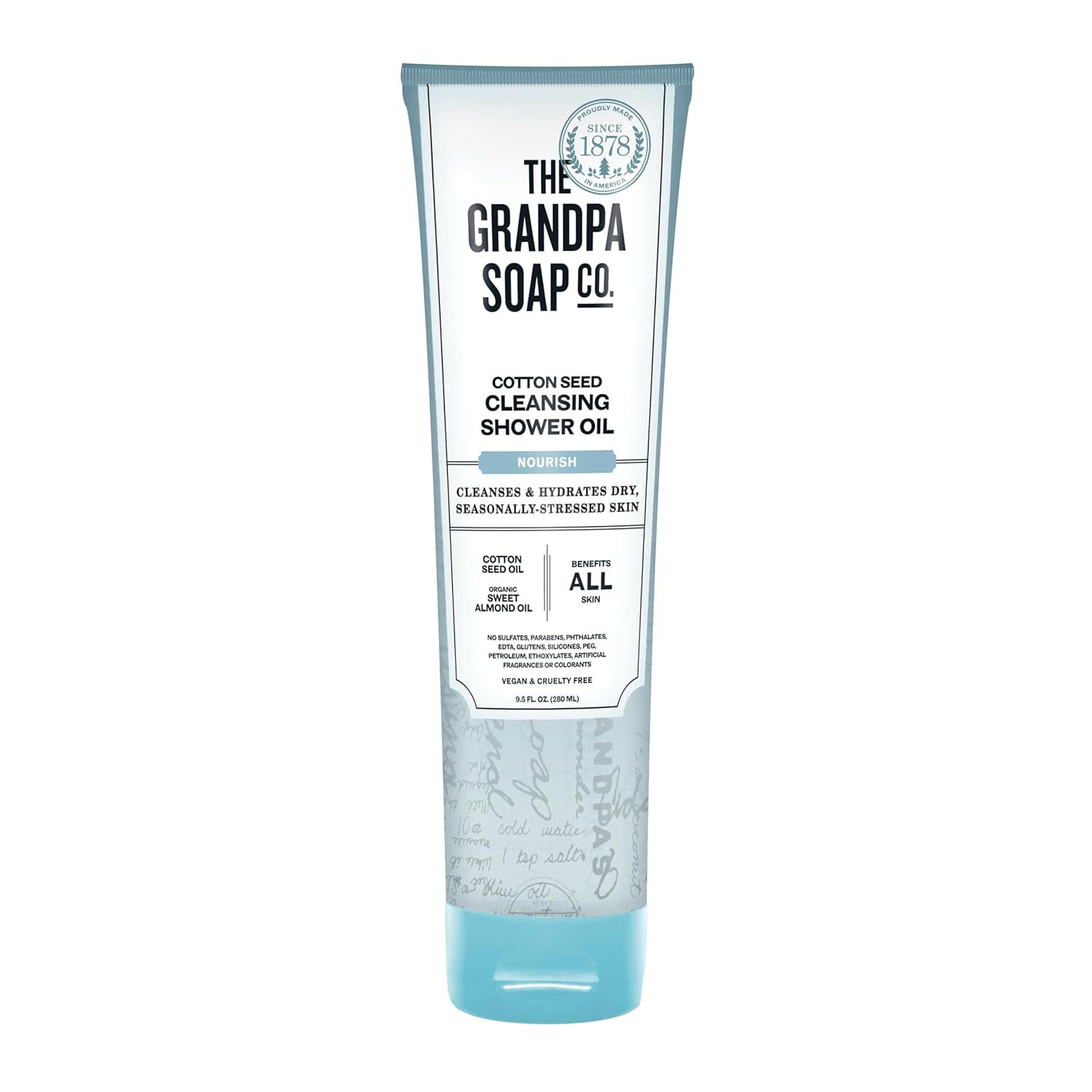 The Grandpa Soap Co. Cotton Seed Cleansing Shower Oil 9.5 Fl