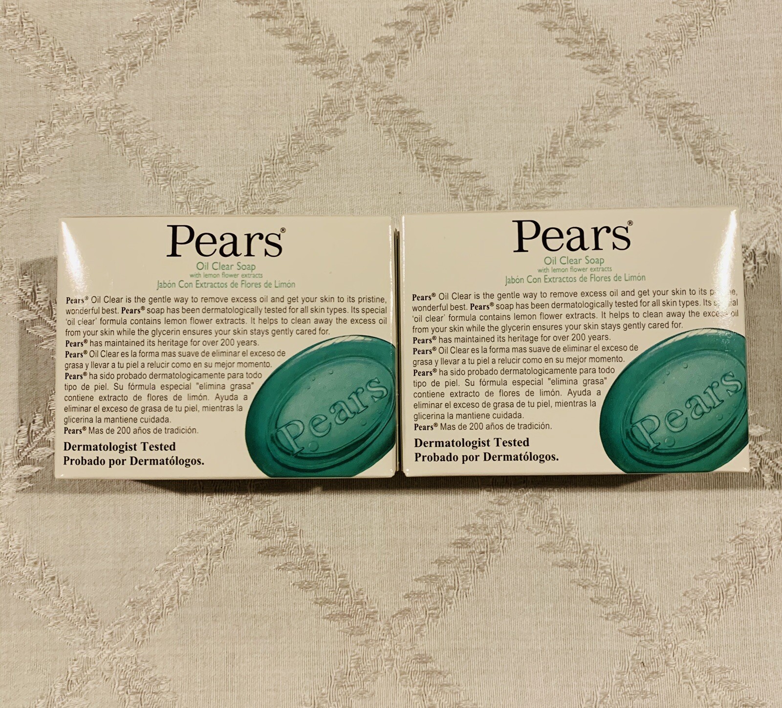 2 Unilever Pears Lemon Flower Extract Dermatologists Tested Soap 3.5 oz