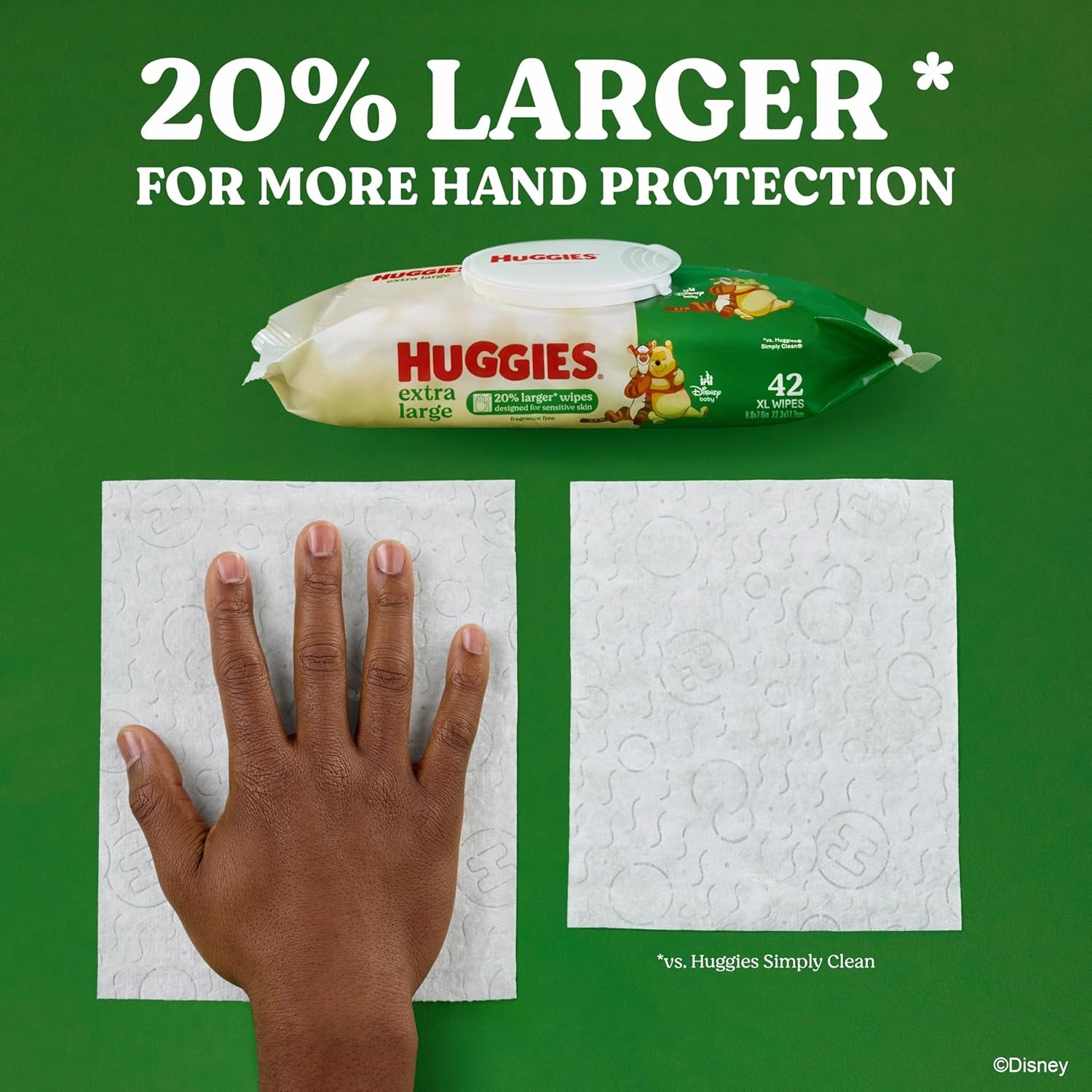 Huggies Extra Large Baby Wipes, Unscented, 1 Flip-Top 42 Count (Pack of 1)