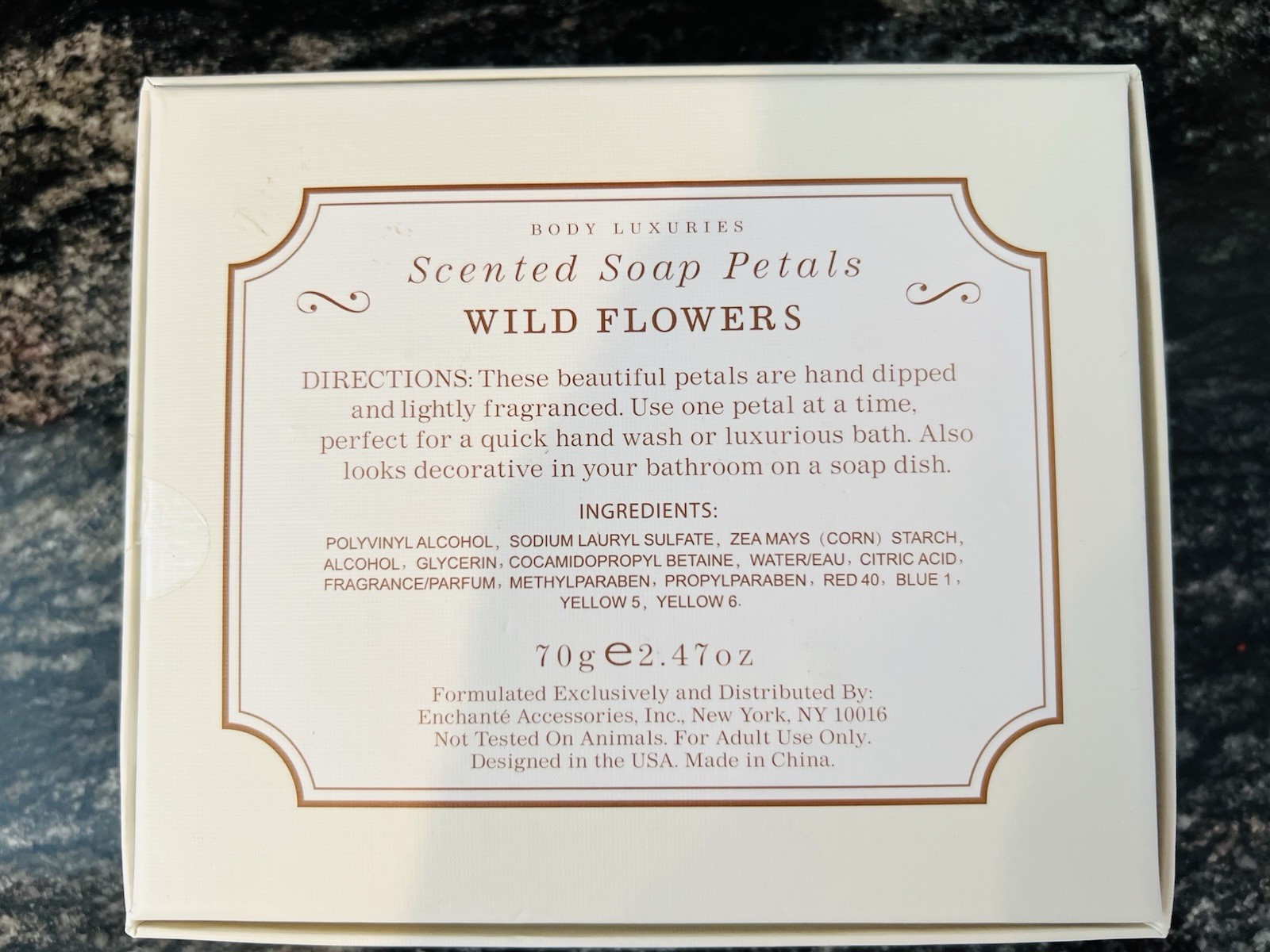 Body Luxuries Scented Soap Petals Wild Flowers 2.47 oz / 70g