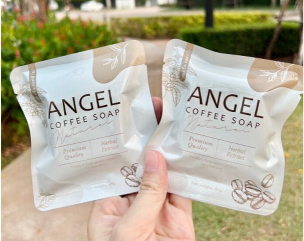 Soap Natural ANGEL COFFEE Scrub Herbs Face Body Turmeric Mahad Tamarind 5x50g