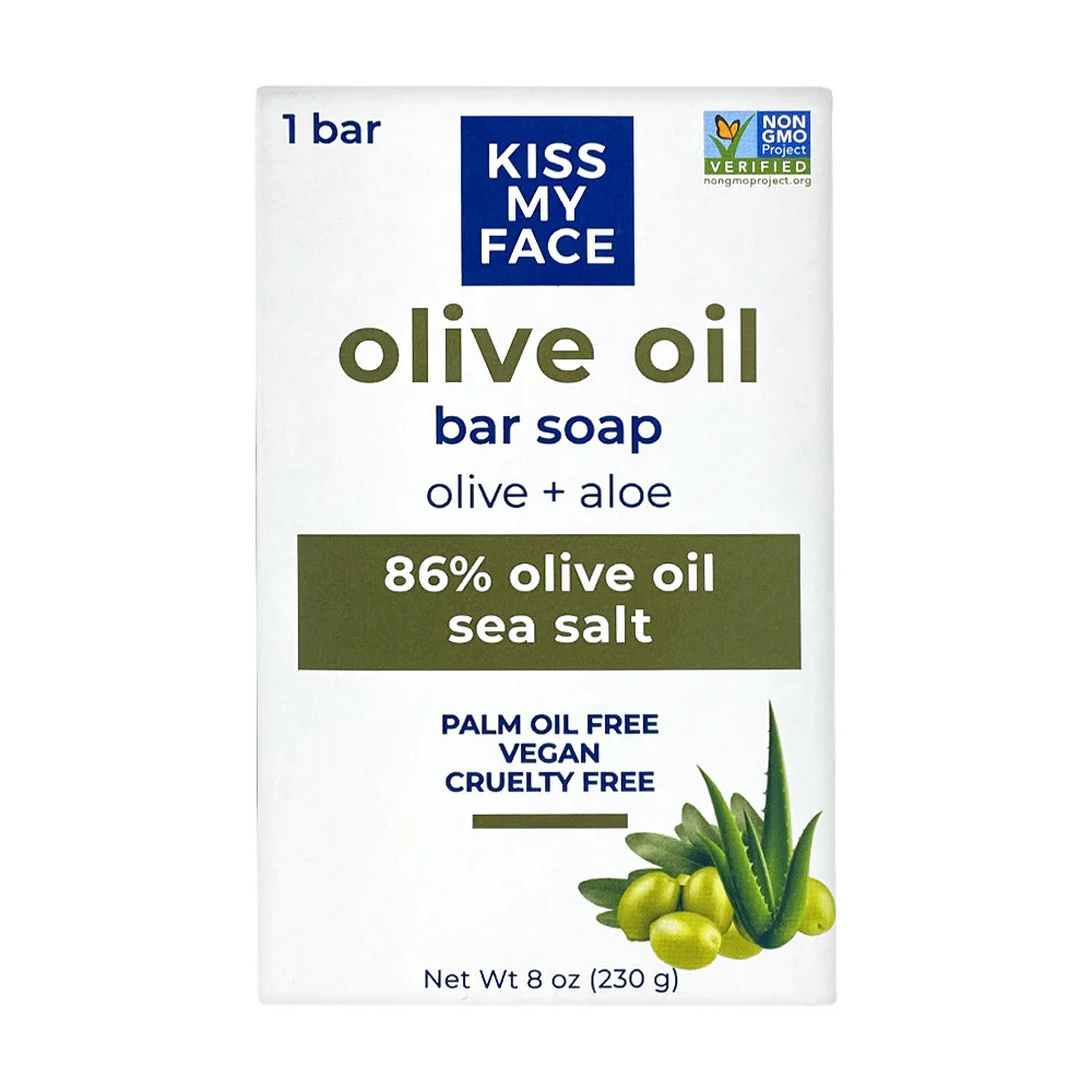 Kiss My Face Olive & Aloe Bar Soap Superior Moisturizing Skincare 230g 8 Ounce