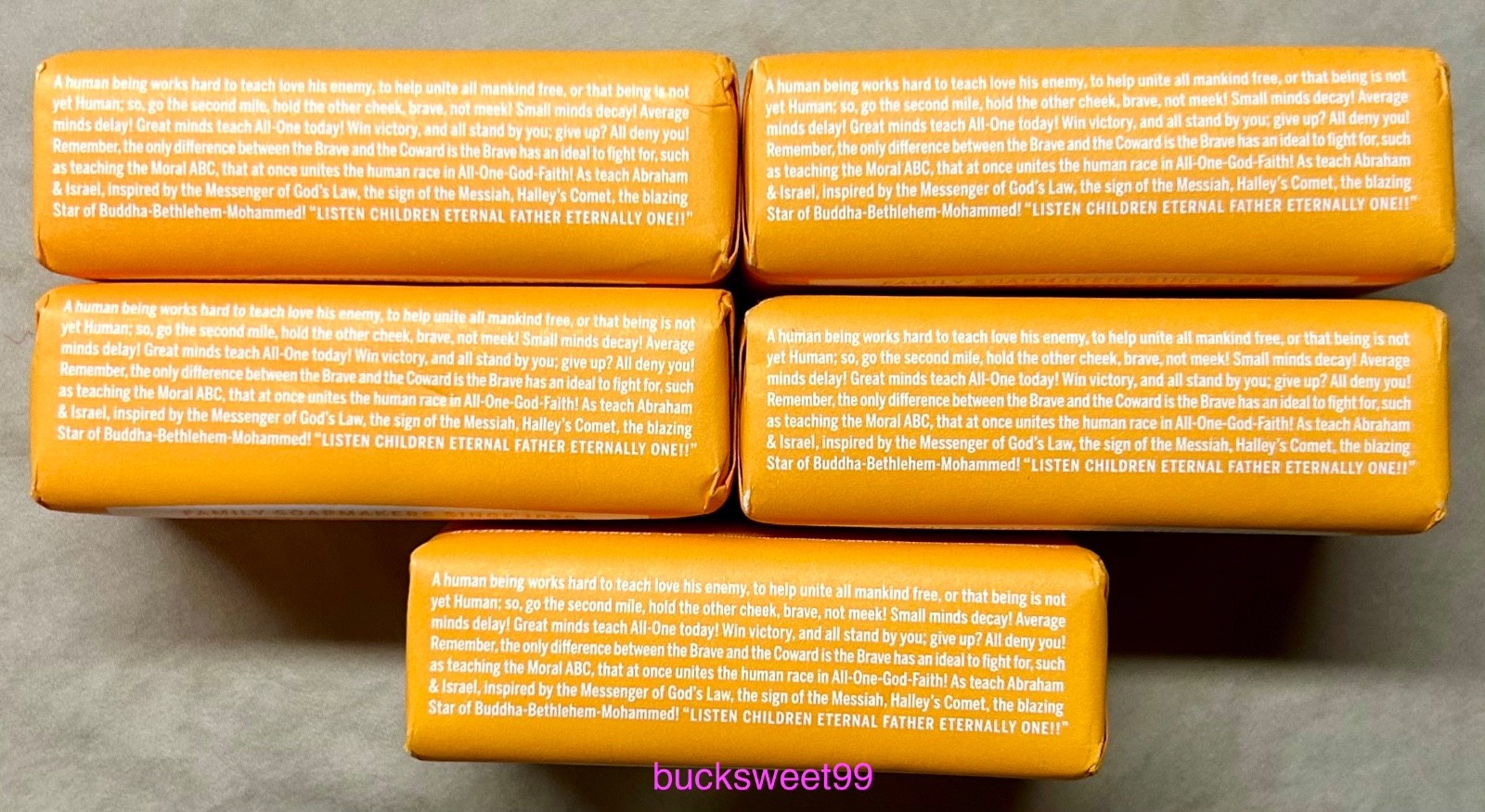 Dr. Bronner’s All-One HEMP CITRUS Pure-Castile Bar Soap – 5 oz – 5 BARS