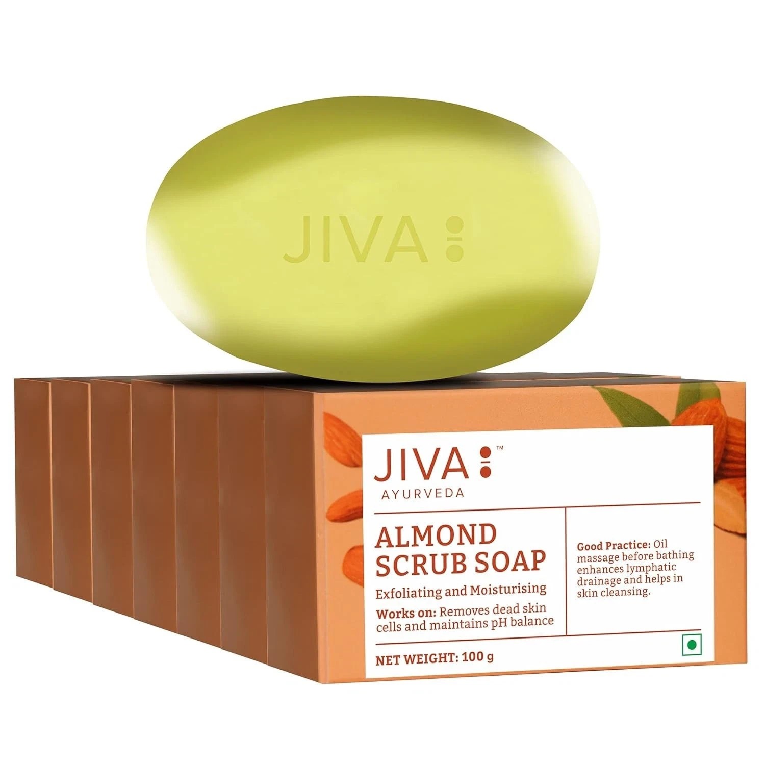 Almond Soap 100gm | Controls Acne, Pimples & Blackheads | (Pack of 7)